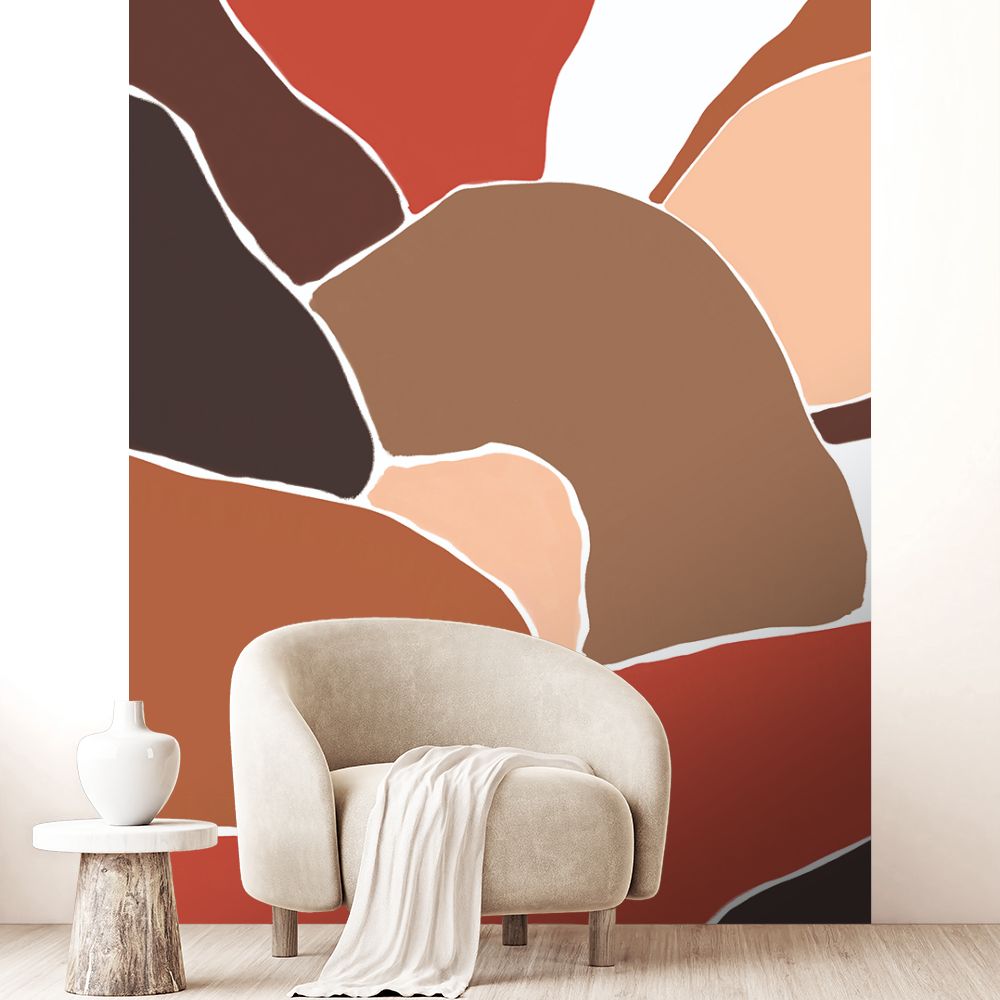 Papier peint "Formes organiques vibrantes"