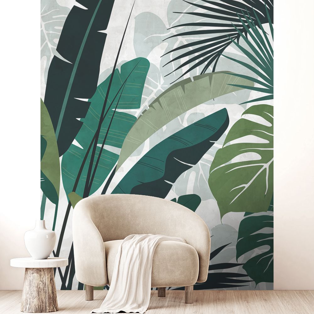 Papier peint "Feuillage tropical luxuriant"