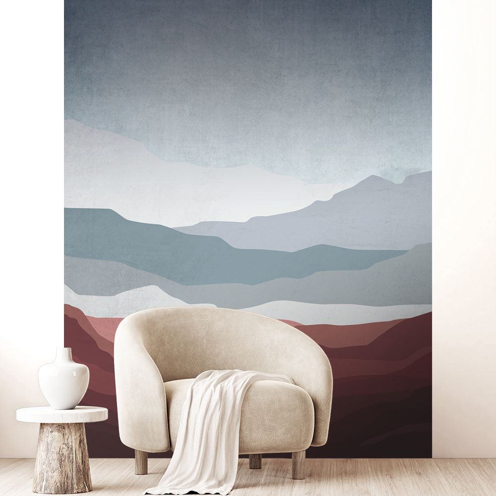 Papier peint "Panorama montagne abstrait"