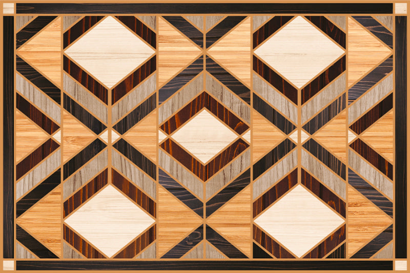 Lot de 4 sets de table en vinyle / Motif géométrique