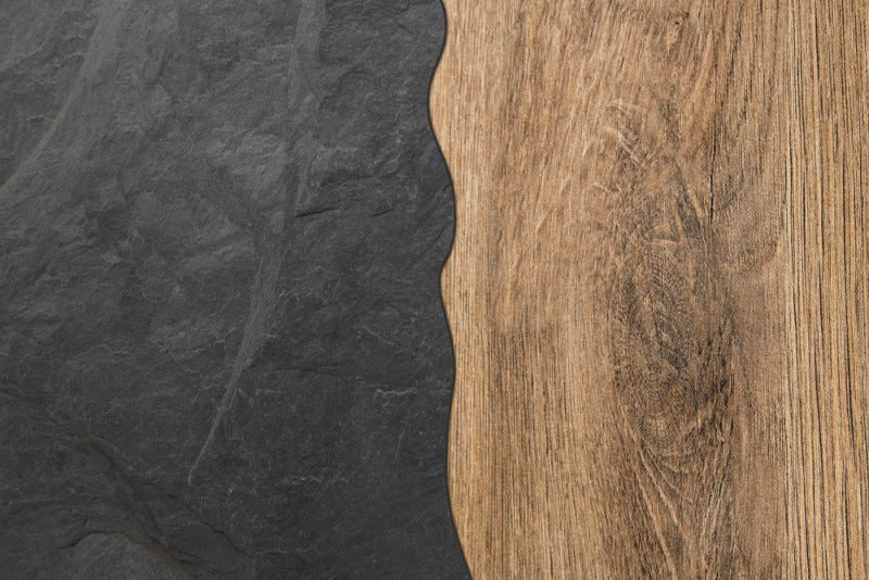 Lot de 4 sets de table en vinyle / Texture bois et pierre
