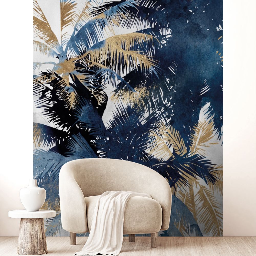 Papier peint "Feuillage exotique luxuriant"