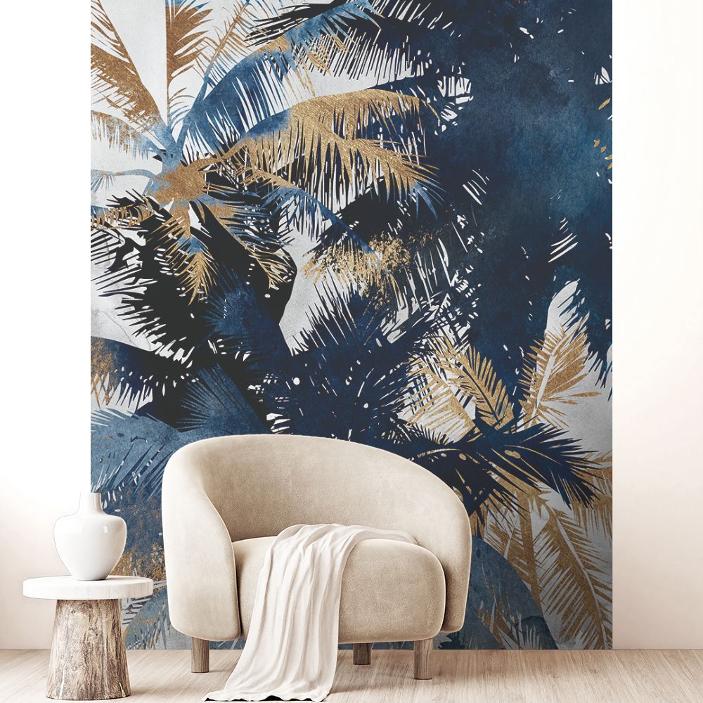 Papier peint "Feuillage exotique luxuriant"