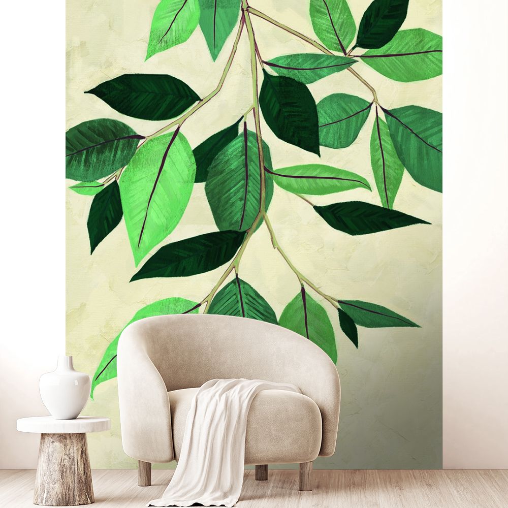 Papier peint "Feuillage naturel reposant"