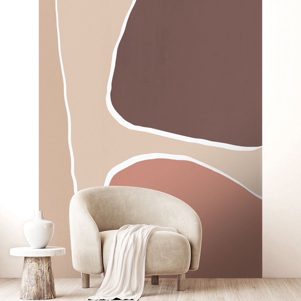Papier peint "Formes organiques douces"