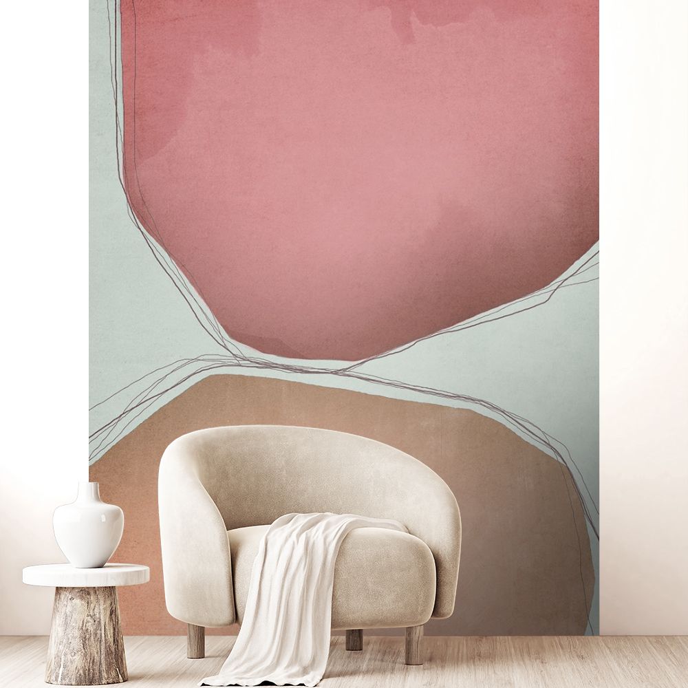 Papier peint "Formes douces apaisantes"