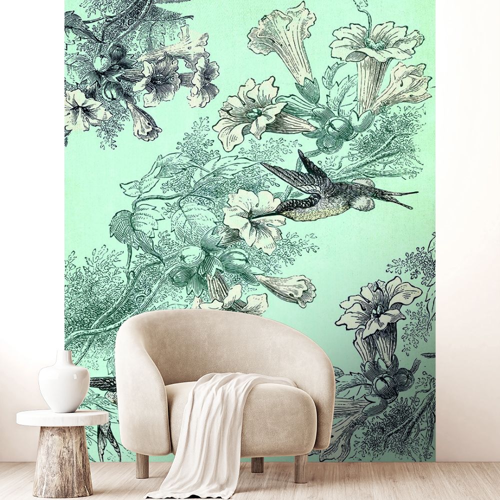 Papier peint "Motifs floraux élégants"
