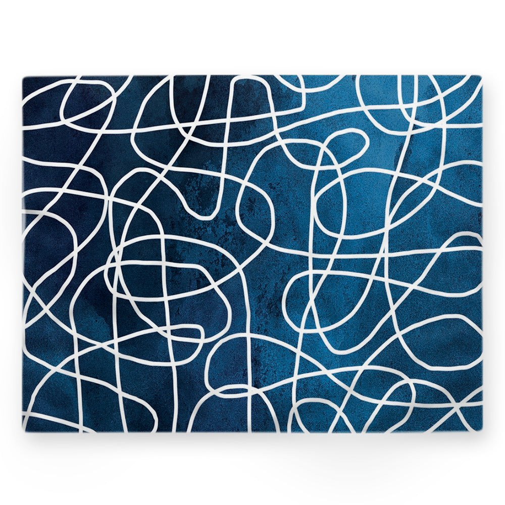 Nappe lignes – Bleu – 140×220 cm