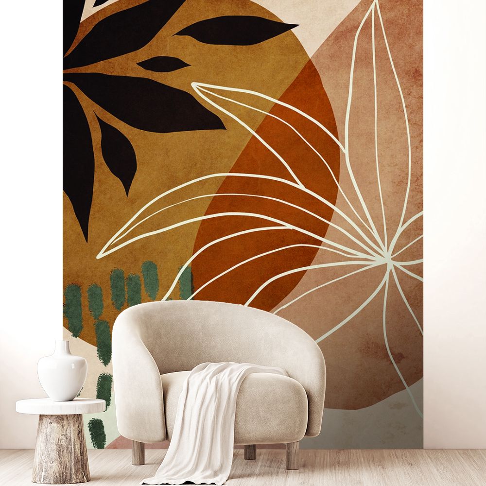Papier peint "Design floral abstrait"