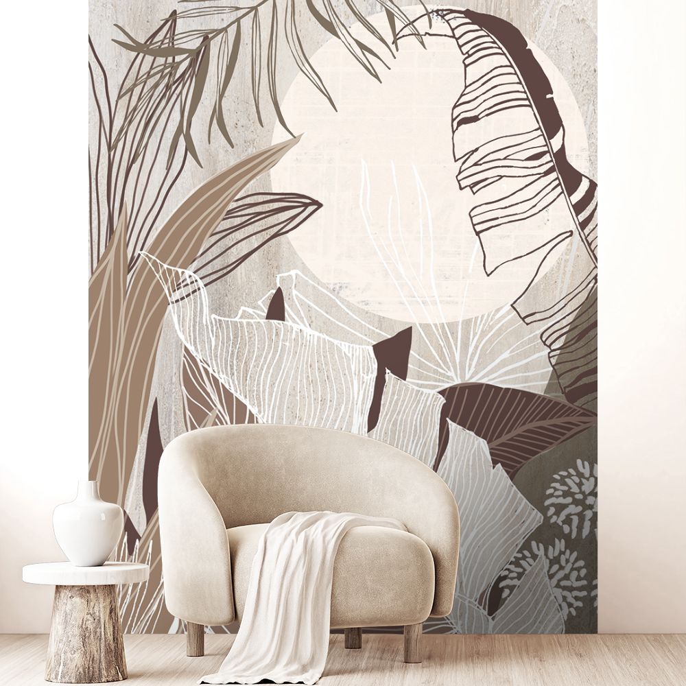 Papier peint "Design botanique apaisant"