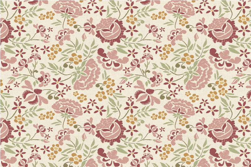 Lot de 4 sets de table en vinyle / Motif floral