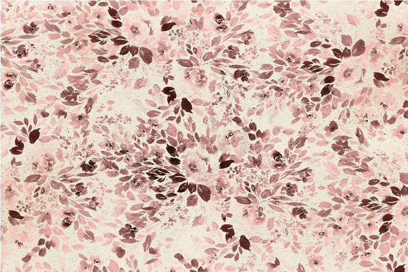 Lot de 4 sets de table en vinyle / Motif floral abstrait