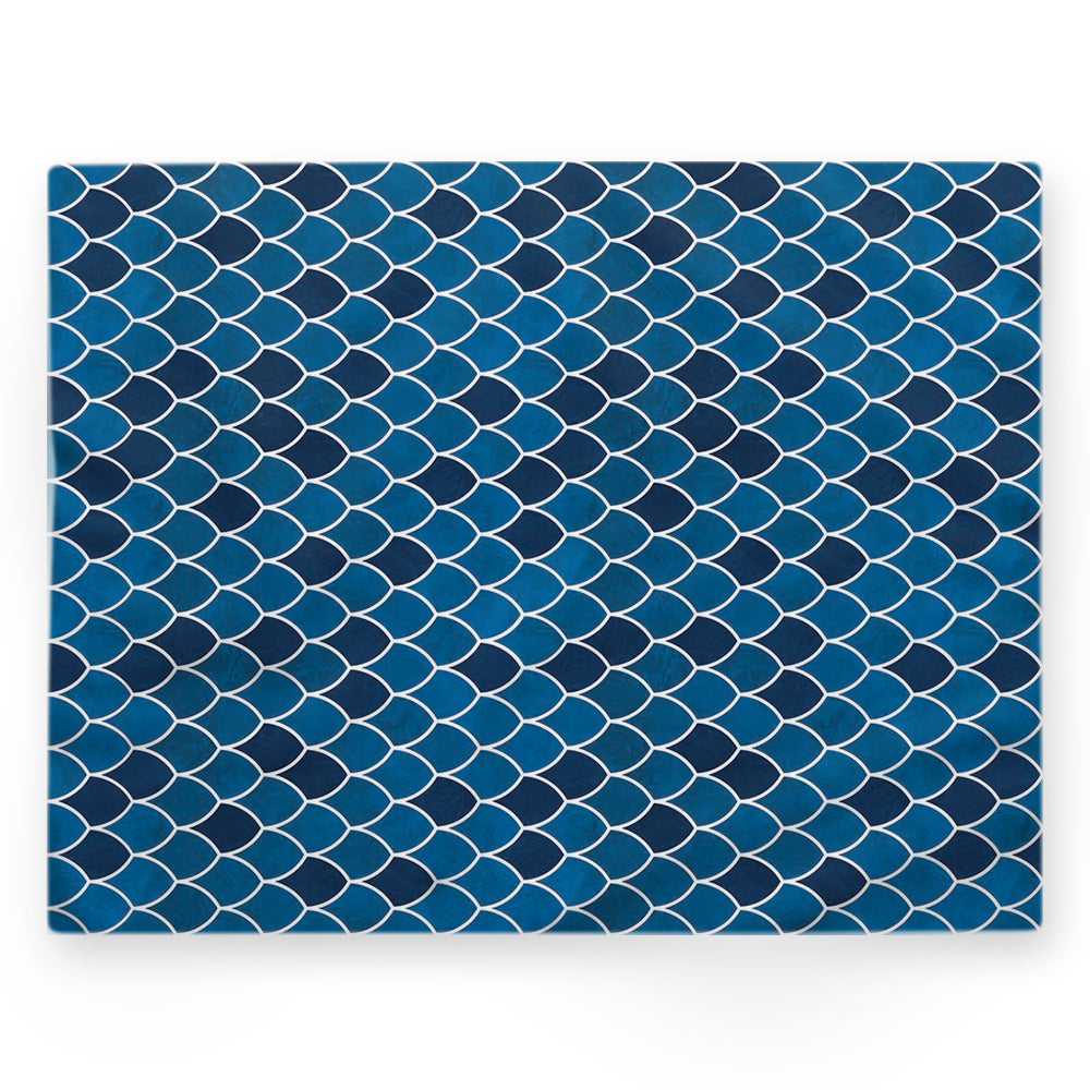 Nappe écailles – Bleu – 140×220 cm