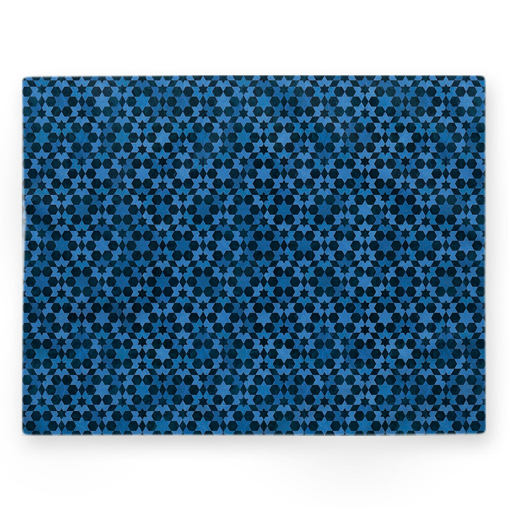 Nappe motif géométrique – Bleu – 140×220 cm