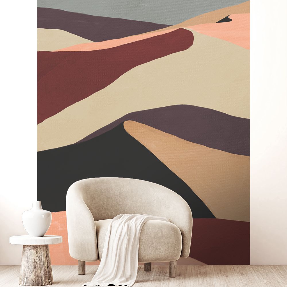 Papier peint "Formes ondulées dynamiques"