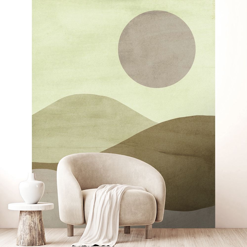 Papier peint "Formes naturelles douces"