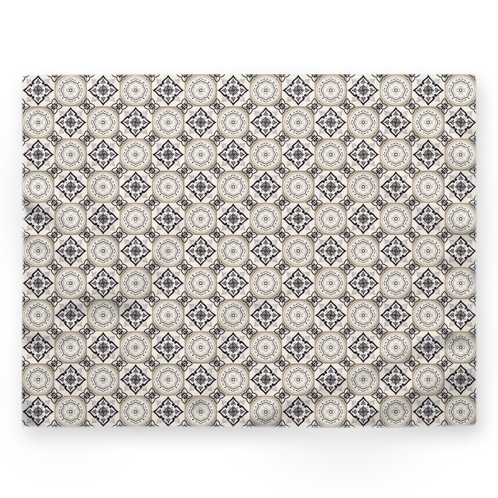 Nappe motifs géométriques – Beige – 140×220 cm
