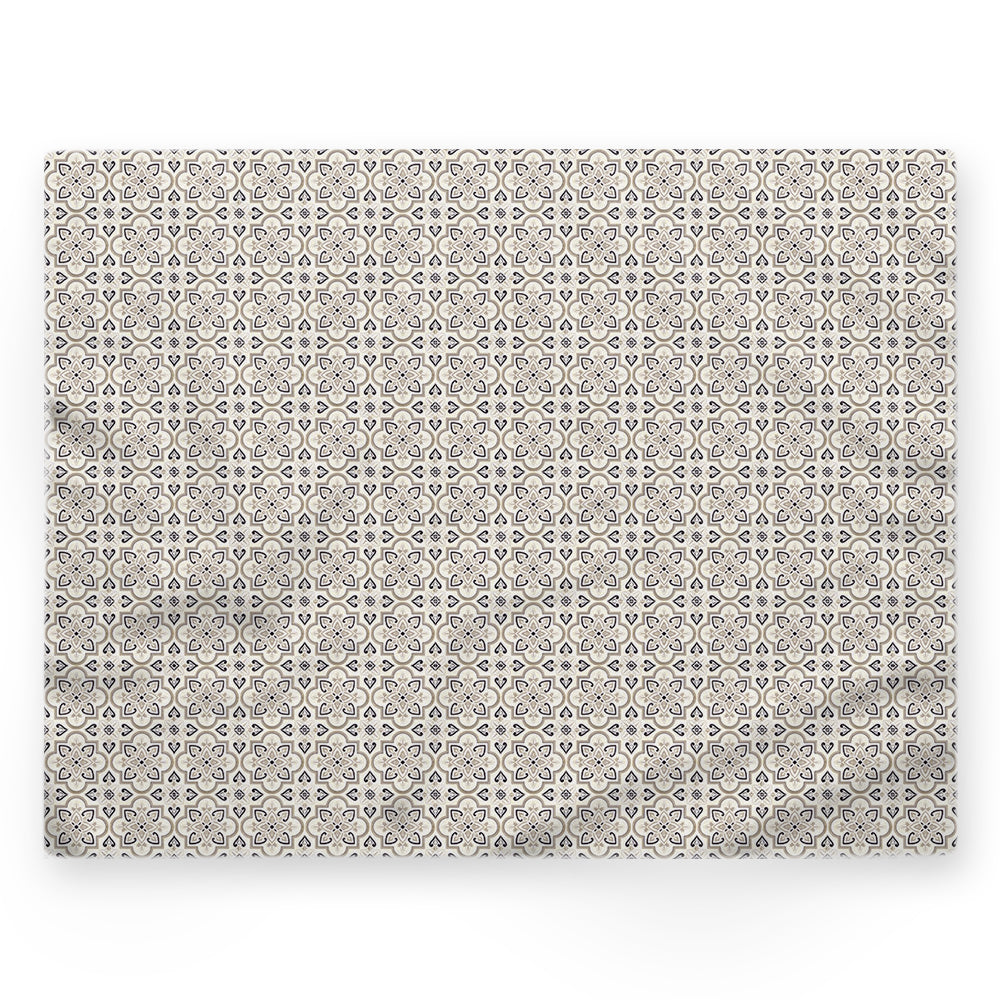 Nappe motifs floraux – Beige – 140×220 cm