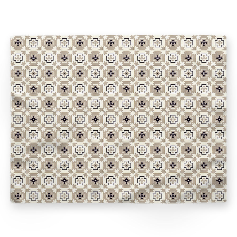 Nappe motifs géométriques – Beige – 140×220 cm