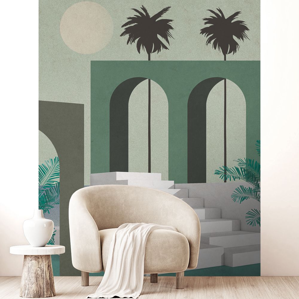 Papier peint "Évasion tropicale moderne"