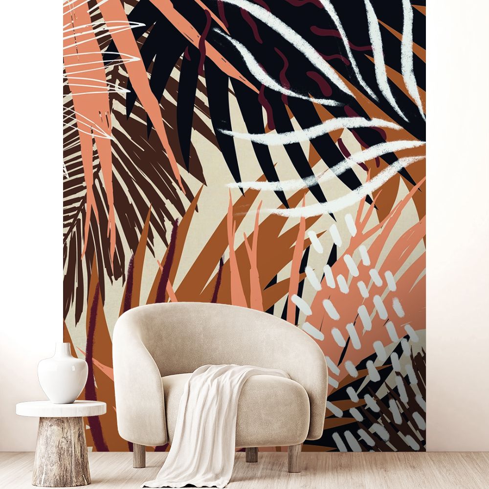 Papier peint "Feuillage exotique dynamique"