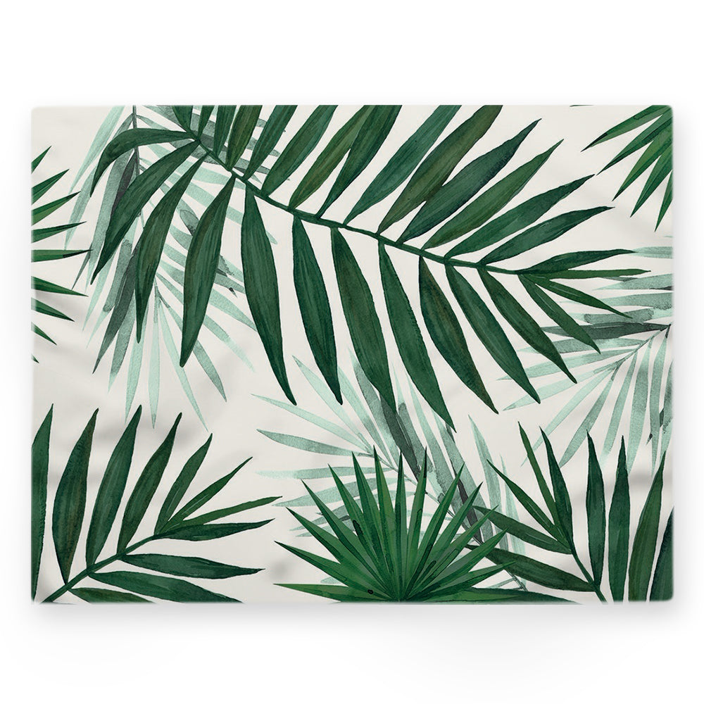 Nappe feuilles tropicales – Vert – 140×220 cm