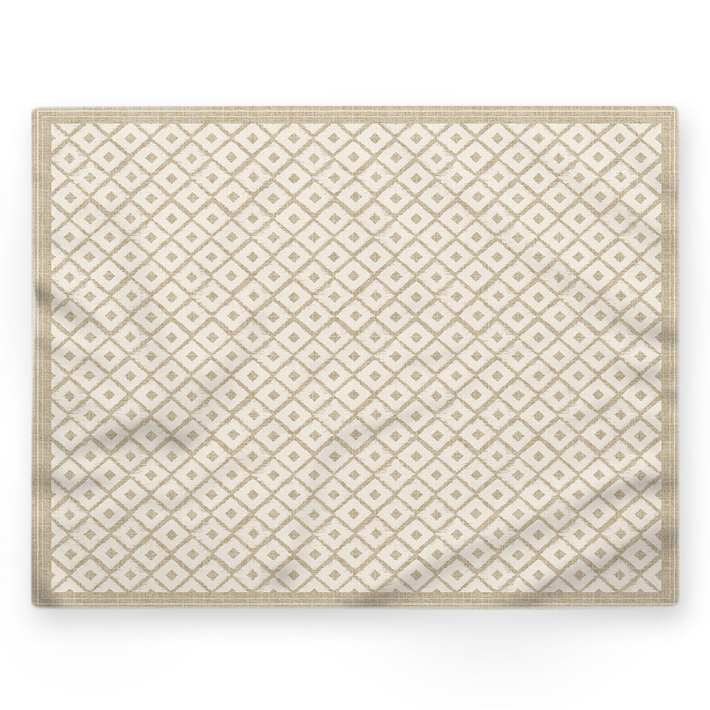 Nappe motifs géométriques – Beige – 140×220 cm