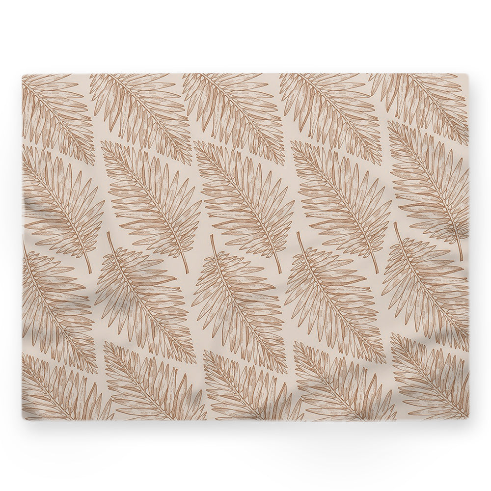 Nappe feuilles – Beige – 140×220 cm