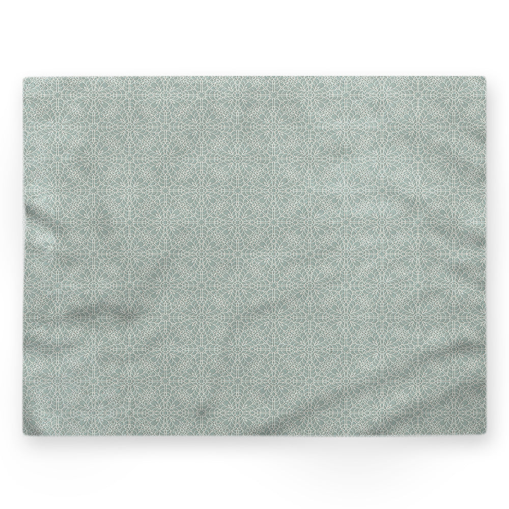 Nappe motif floral – Vert – 140×220 cm