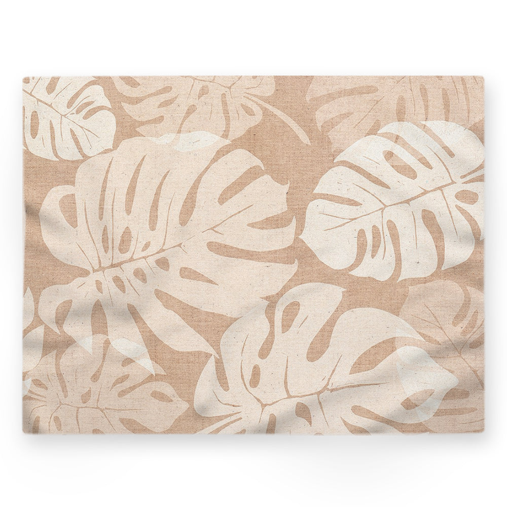 Nappe feuilles – Beige – 140×220 cm
