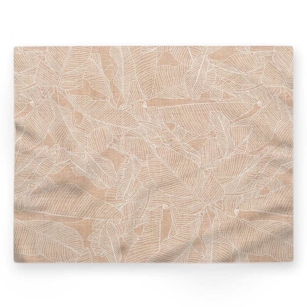 Nappe feuilles – Beige – 140×220 cm