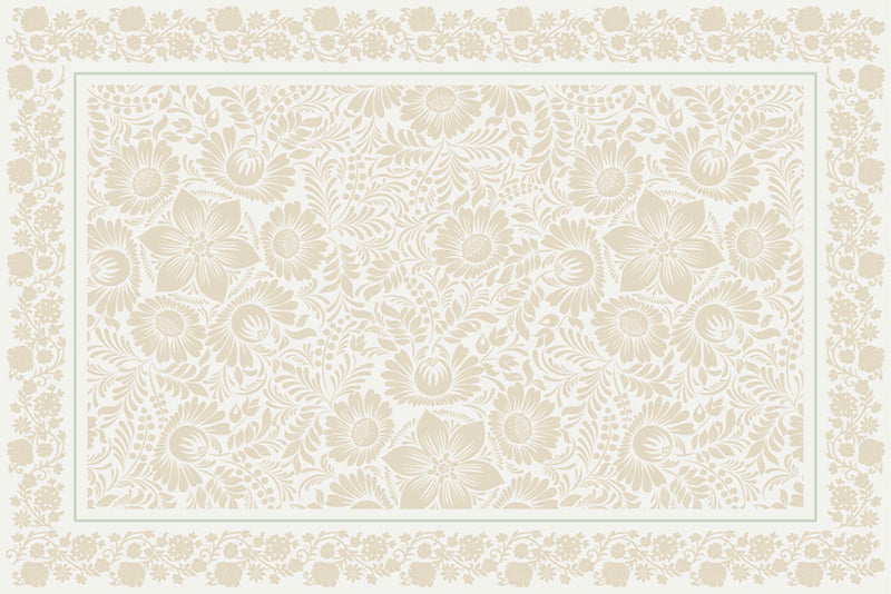 Lot de 4 sets de table en vinyle / Motif floral