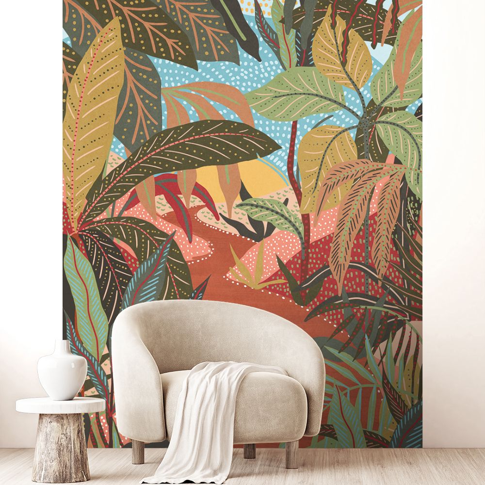 Papier peint "Forêt tropicale vibrante"