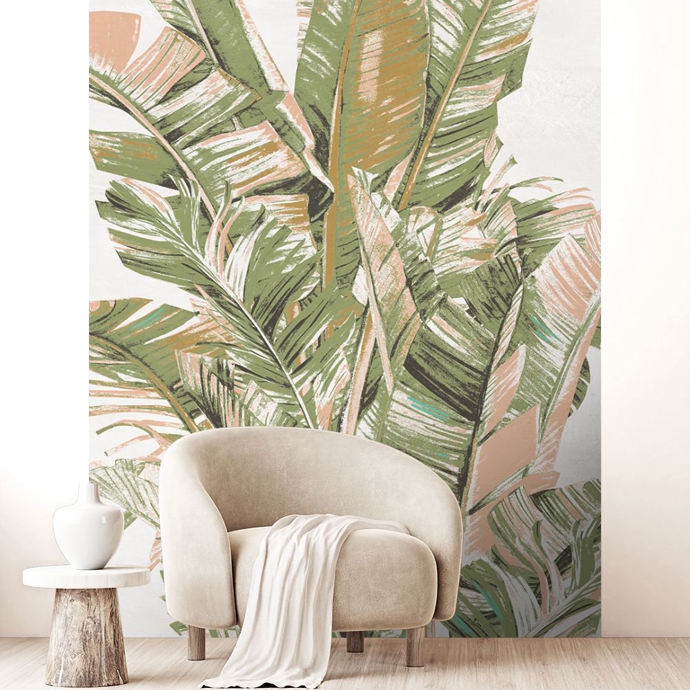 Papier peint "Feuillage tropical vibrant"