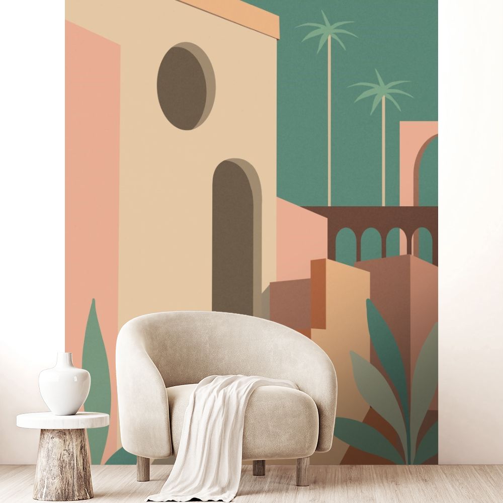 Papier peint "Formes modernes colorées"