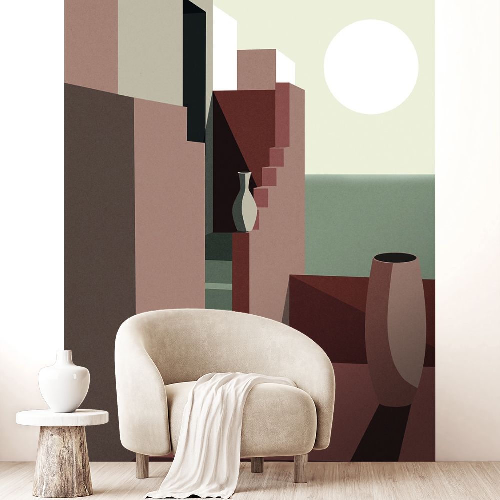 Papier peint "Formes géométriques modernes"