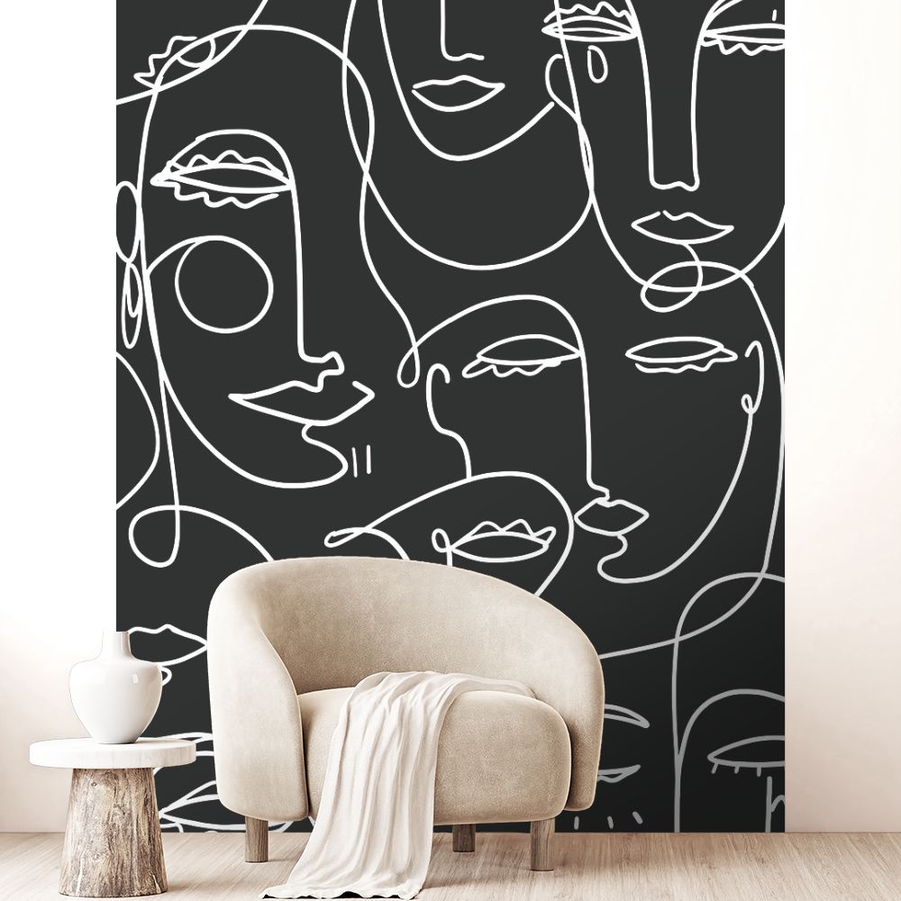 Papier peint "Lignes artistiques modernes"