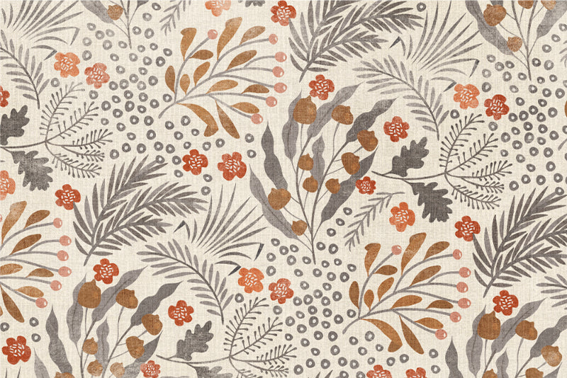 Lot de 4 sets de table en vinyle / Motif floral et botanique