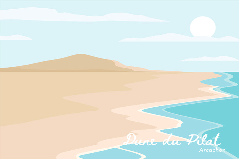 Lot de 4 sets de table en vinyle / Paysage de plage avec dune