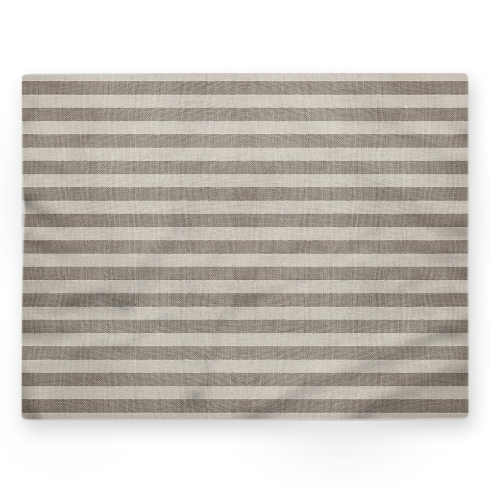 Nappe rayures – Gris / argent – 140×220 cm