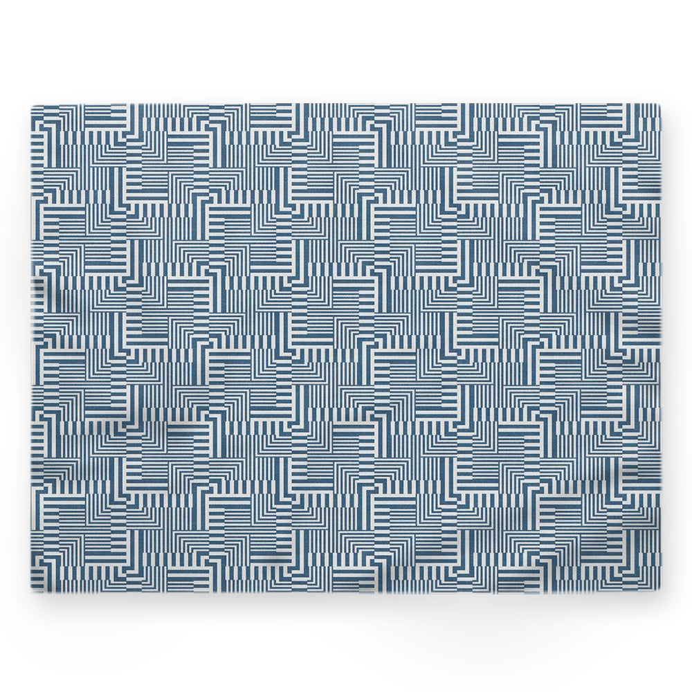 Nappe motif géométrique – Bleu – 140×220 cm