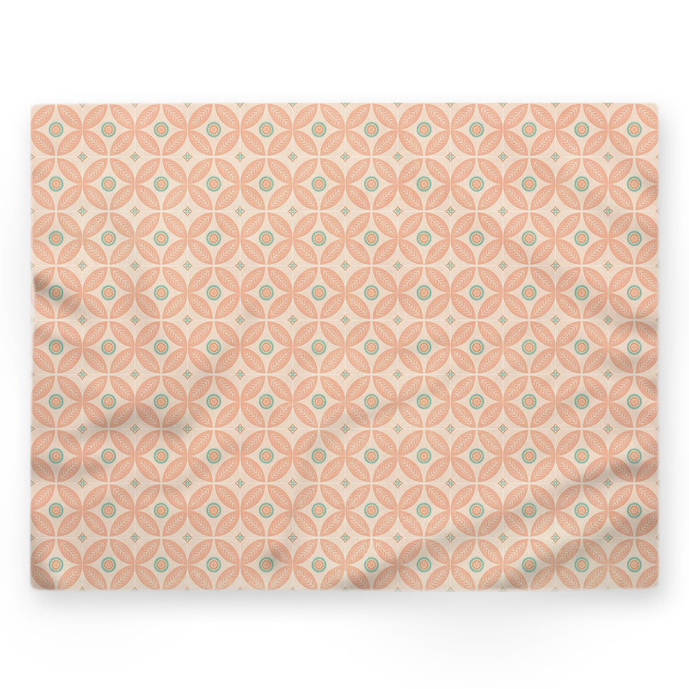 Nappe motif floral – Rose – 140×220 cm