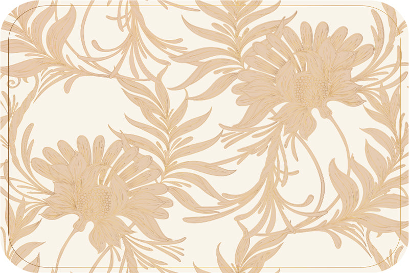 Lot de 4 sets de table en vinyle / Motif floral