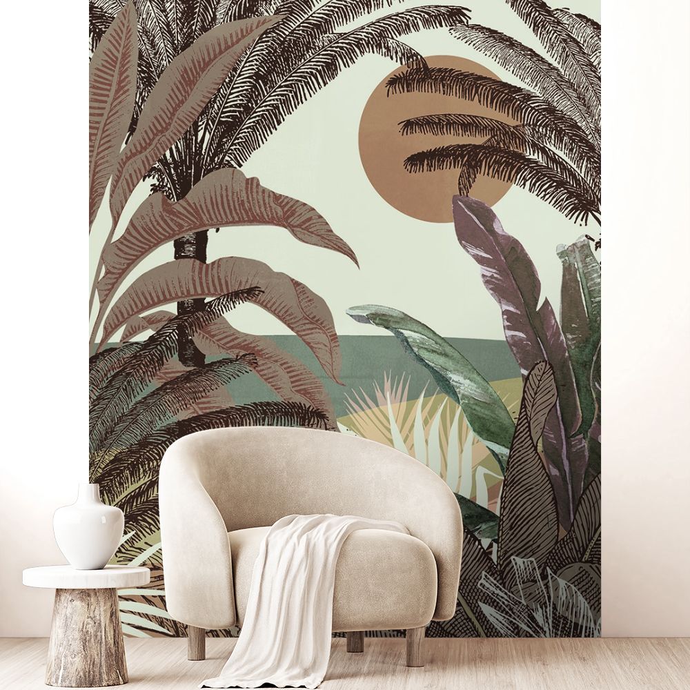 Papier peint "Lush tropical scene"