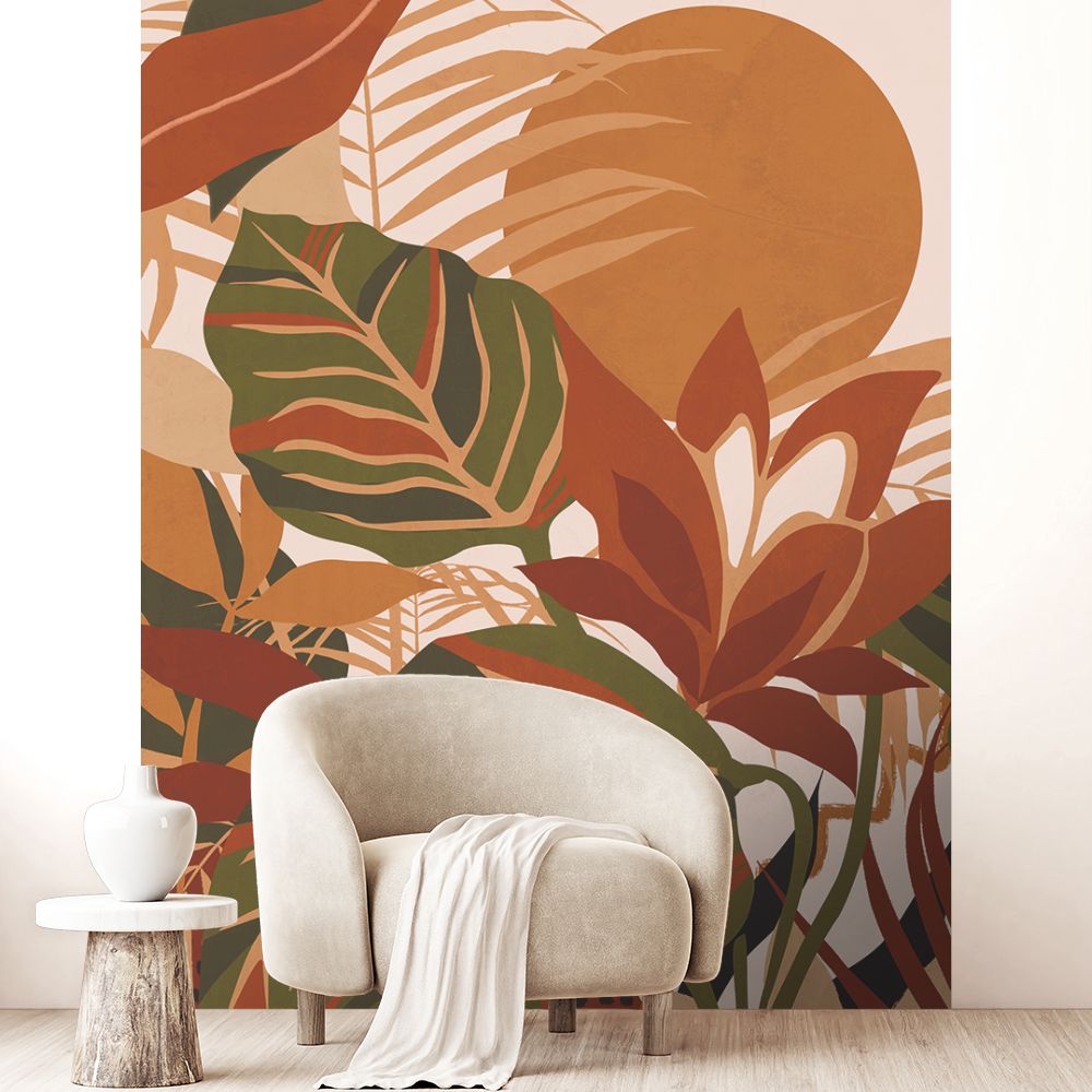 Papier peint "Feuillage tropical luxuriant"