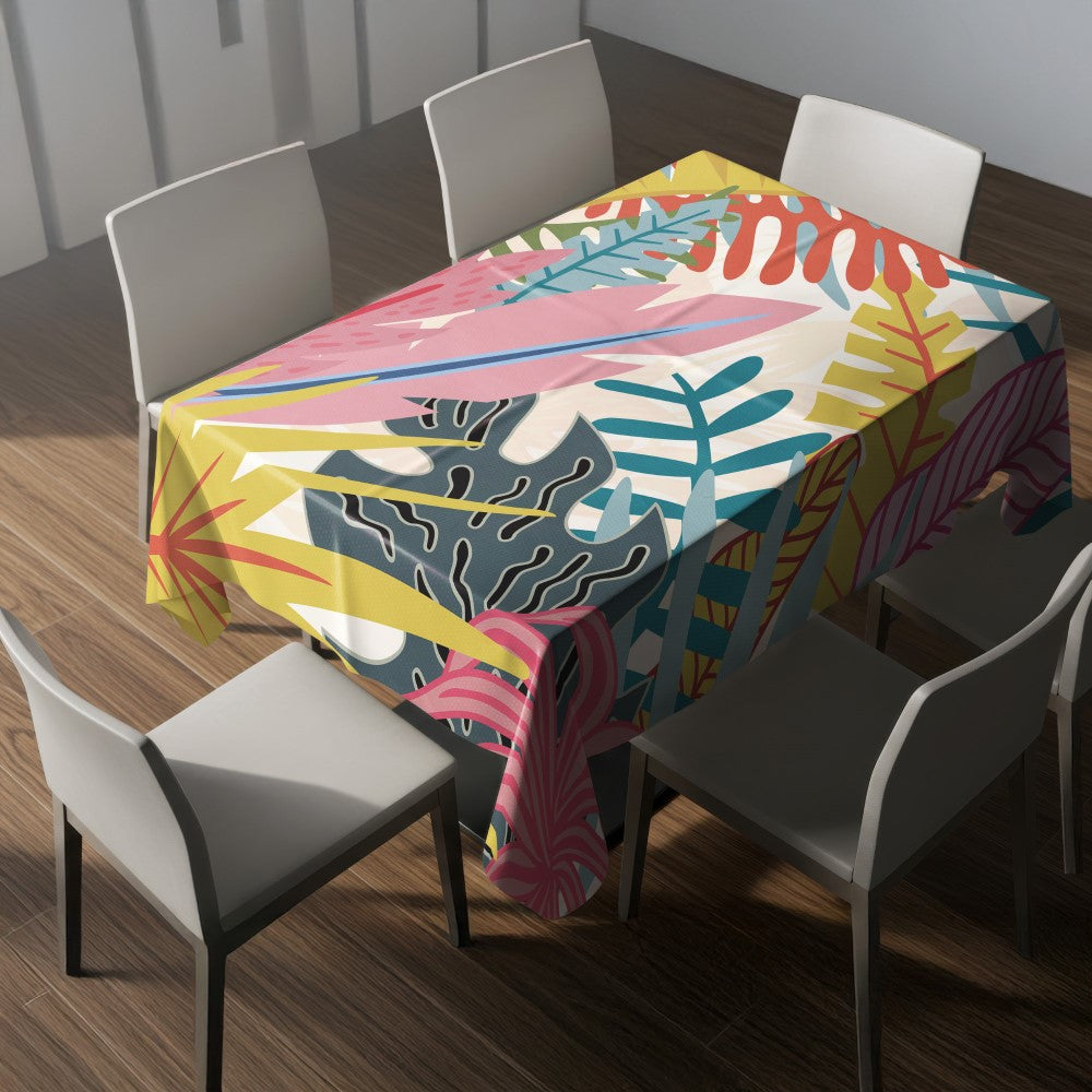 Nappe feuilles tropicales – mise en situation