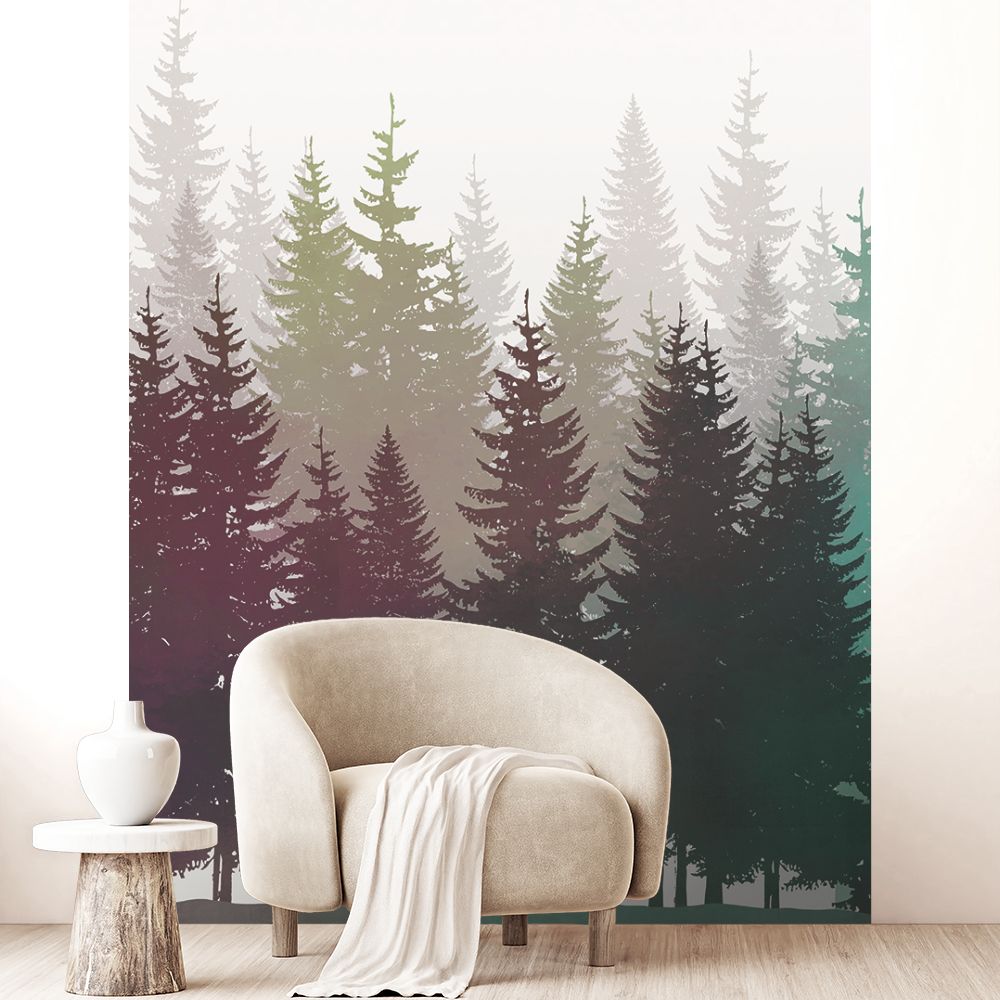 Papier peint "Forêt apaisante"