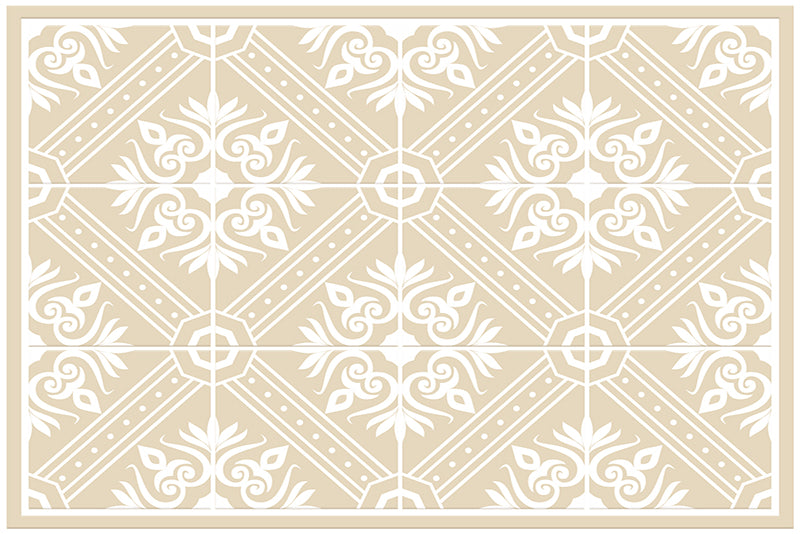 Lot de 4 sets de table en vinyle / Motif floral et géométrique