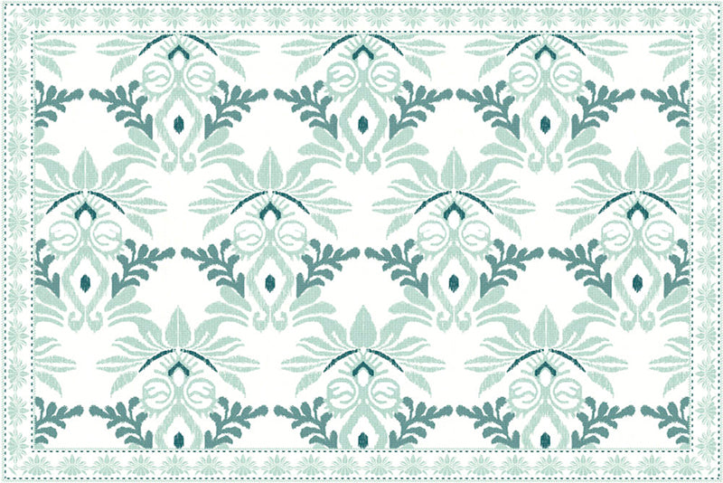 Lot de 4 sets de table en vinyle / Motif floral élégant