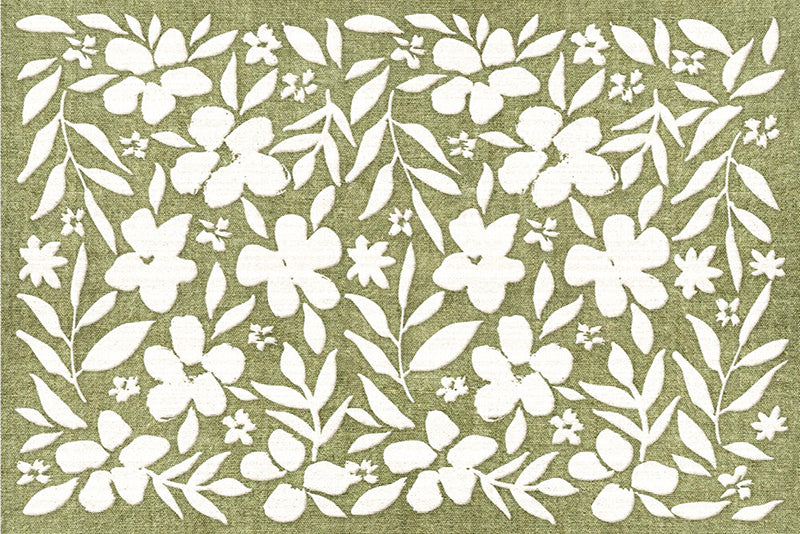 Lot de 4 sets de table en vinyle / Motif floral